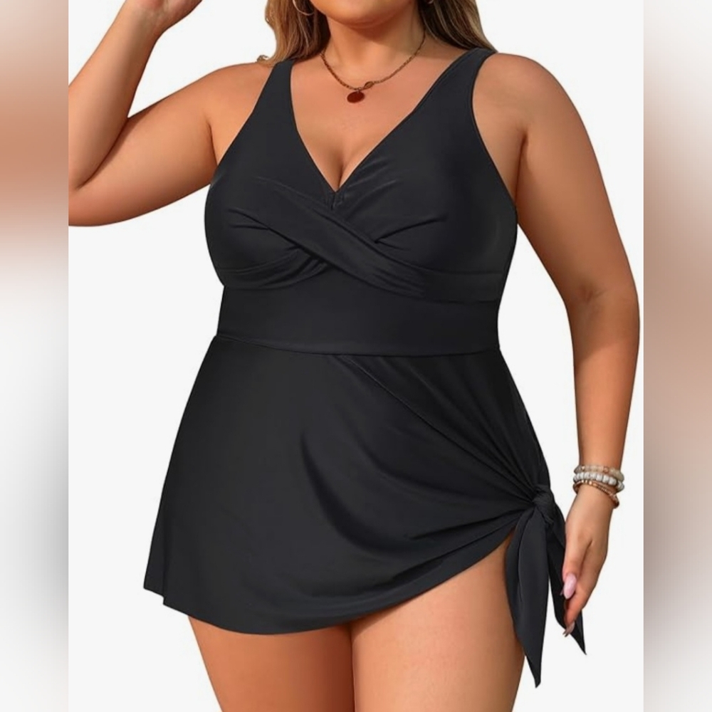 Daci Black Women's Swim Dress NWT (16W) 1X ❤️ - Picture 3 of 4